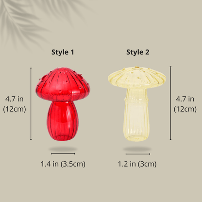 Glass Mushroom Vases