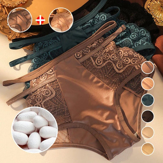 Mother's Day Gifts - Seamless Ice Silk Lace Hollow Sexy Breathable Briefs
