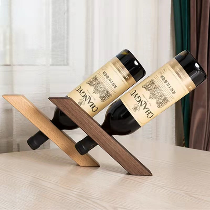 alwaysdwellTM - Balance Wooden Wine Bottle Holder Floating  Wine Holder