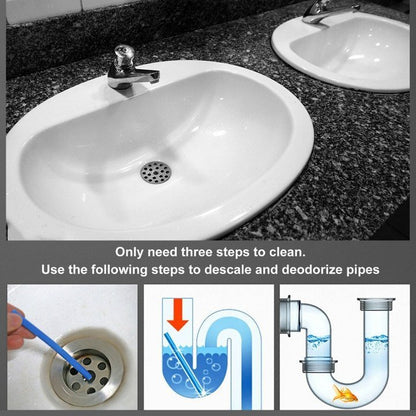 12/set Pipe Cleaning Sticks Oil Decontamination Kitchen Toilet Bathtub Drain Cleaneer