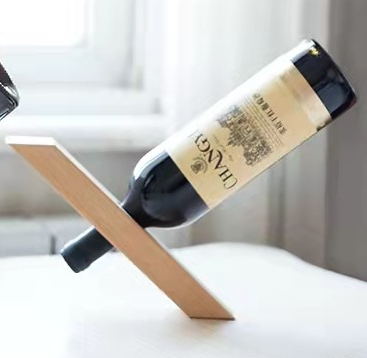 alwaysdwellTM - Balance Wooden Wine Bottle Holder Floating  Wine Holder