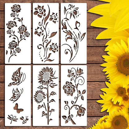 alwaysdwell™-🏡This Week's Special Sale -Garden Fence Large Flower Stencils🌻DIY Decoration