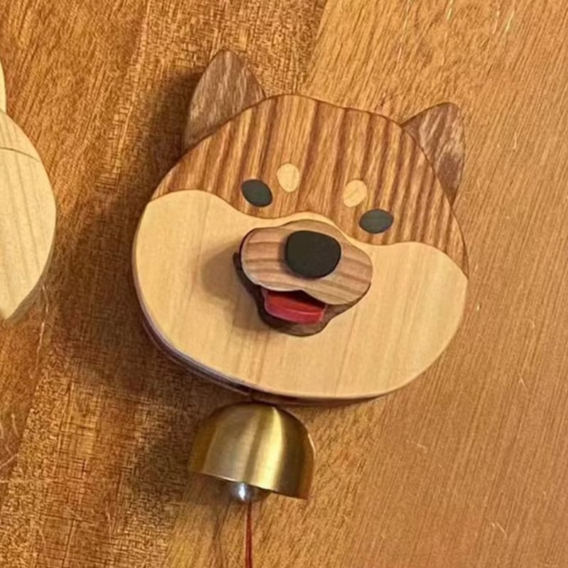 alwaysdwellTM - Handmade pure wood Shiba Inu wind chime doorbell🐶