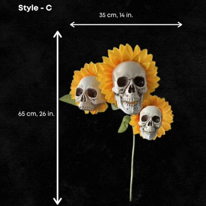 HALLOWEEN DECOR SKULL SUNFLOWERS🌻BUY 3 FREE SHIPPING