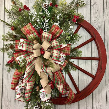 Christmas staircase decoration wreaths