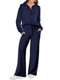 alwaysdwellTM - Women's Navy Collar Half Zip Suit