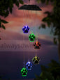 alwaysdwellTM - Paw Prints Solar Wind Chime