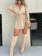 alwaysdwellTM - Versatile solid color long sleeve shirt suit
