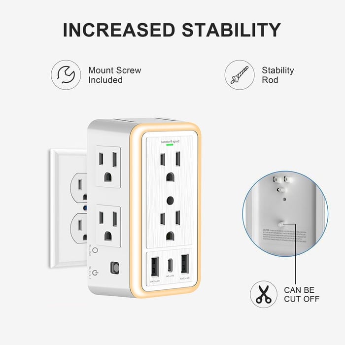 ✨LAST DAY ONLY 50% OFF🔥 Multi Plug Outlet Surge Protector