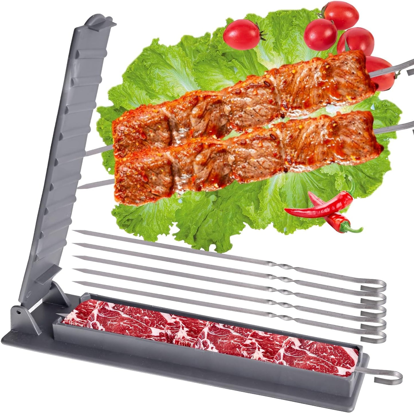 👍Last Day Promotion 50% OFF💥Skewers Kebab Maker Grill--Buy 3 Get 2 Free & Free Shipping