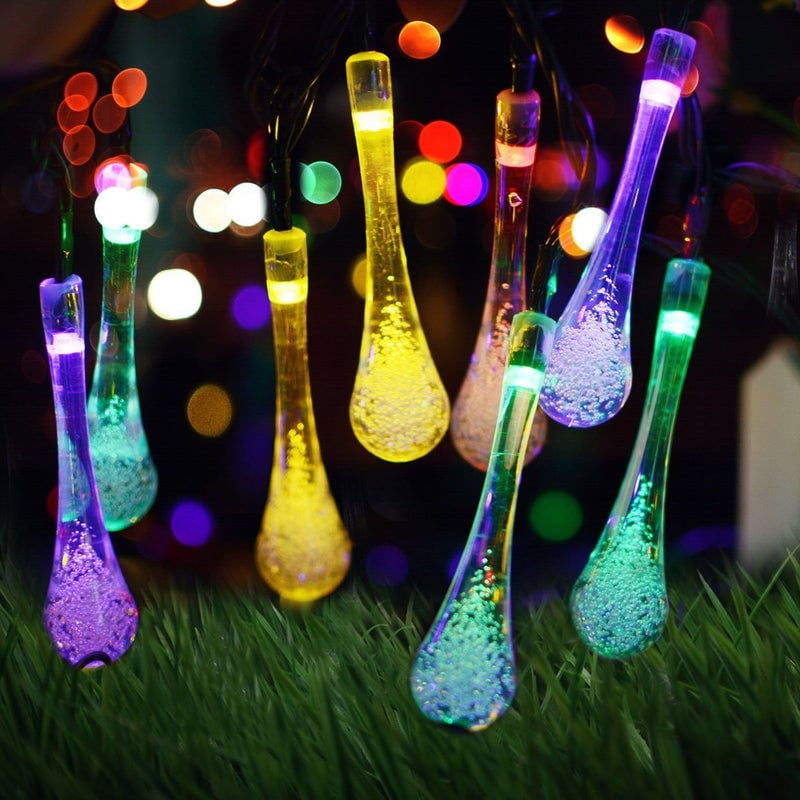 🌟8 Modes Solar Water Drop String Lights - 💐For Indoor Outdoor Decoration