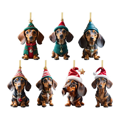 Cute dog ornaments(2D Flat)