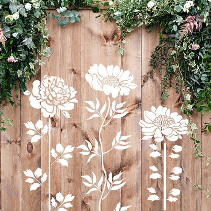 alwaysdwell™-🏡This Week's Special Sale -Garden Fence Large Flower Stencils🌻DIY Decoration