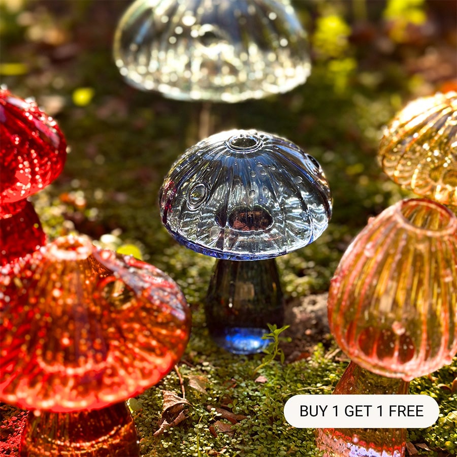 Glass Mushroom Vases