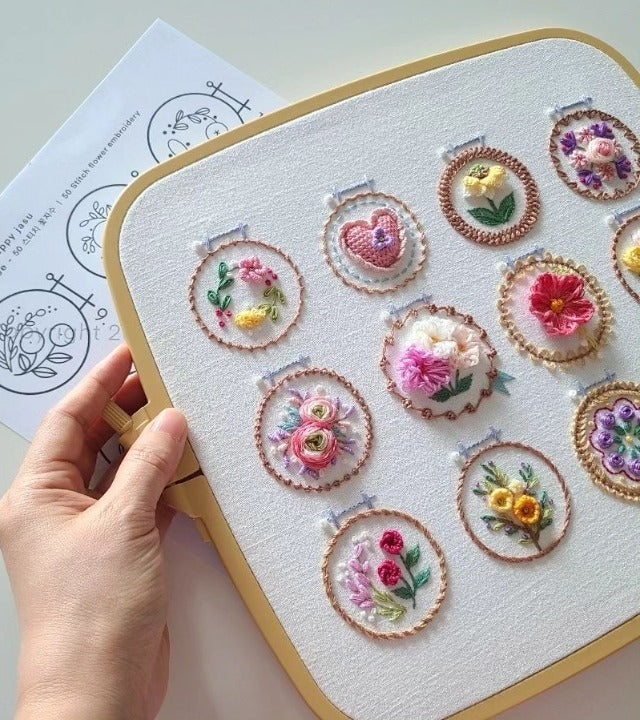 alwaysdwell™-Small Flower Frame Embroidery Kit