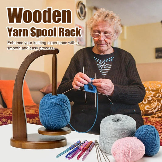 AlwaysdwelITM - Wooden Yarn Spool Rack