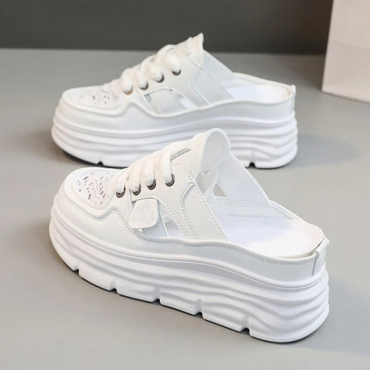 AlwaysdwellTM - Lightweight Thick-sole Hollowed Breathable Shoes for Women