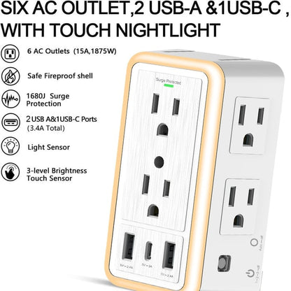 ✨LAST DAY ONLY 50% OFF🔥 Multi Plug Outlet Surge Protector