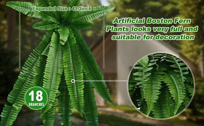 💥Historical Lowest Price $18.99 🌱2025 Brand New Upgraded UV-Resistant Realistic Artificial Boston Fern