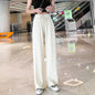 alwaysdwellTM - Drawstring Ice Silk Wide-Leg Lounge Pants