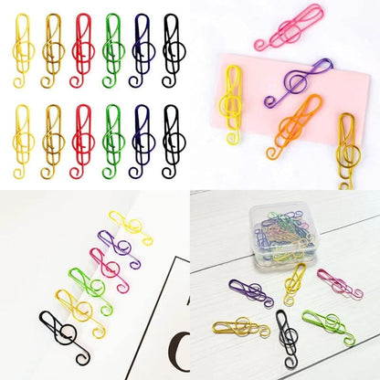 Music Multicoloured Metal Paper Clips