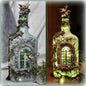 alwaysdwellTM - Altered Art Bottle - Mystical forest stories