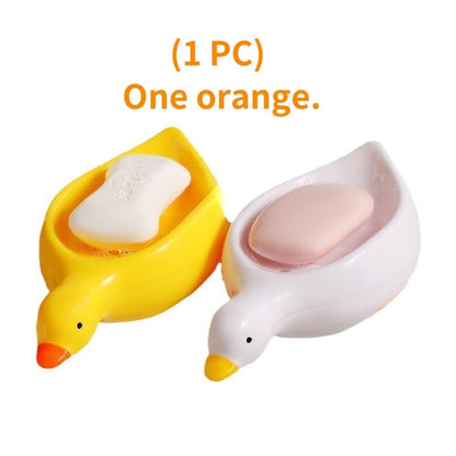 🔥🔥2024 HOT SALE 49% OFF - Cute Ceramic Duck Soap Storage Drainer Box No Standing Water