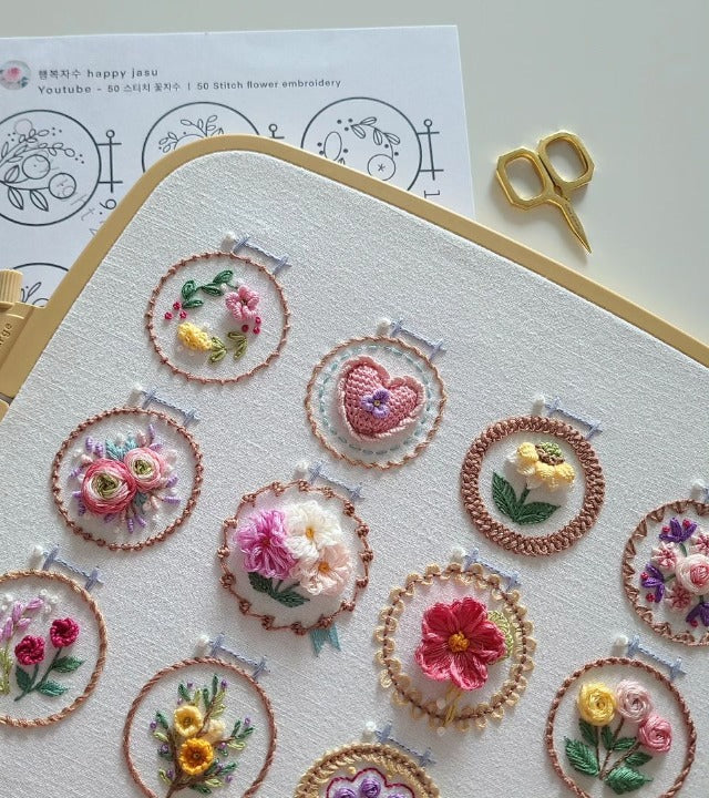 alwaysdwell™-Small Flower Frame Embroidery Kit