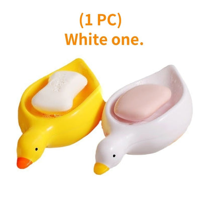 🔥🔥2024 HOT SALE 49% OFF - Cute Ceramic Duck Soap Storage Drainer Box No Standing Water