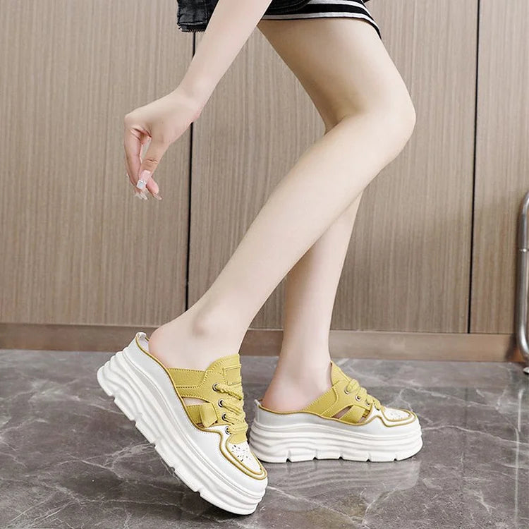 AlwaysdwellTM - Lightweight Thick-sole Hollowed Breathable Shoes for Women