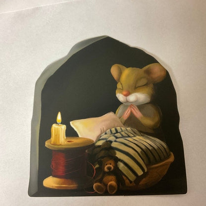 🔥Mouse Reading Book in Mouse Hole - Wall Decal Sticker