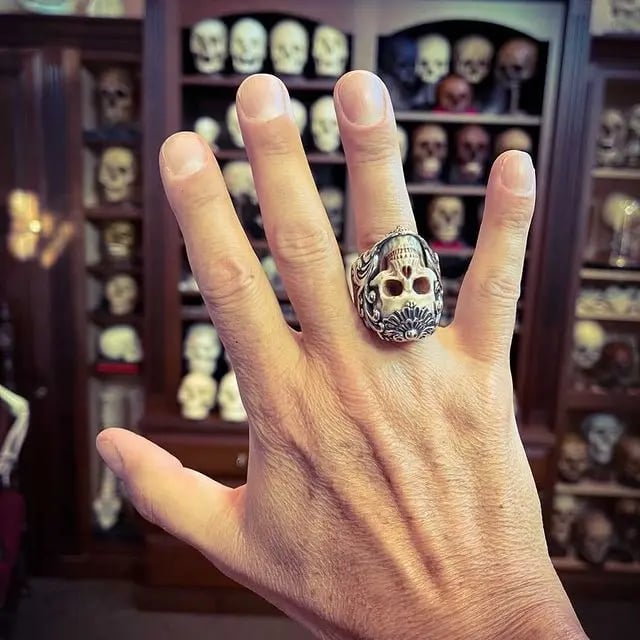 ⏰Hot Sale 49% OFF -Vintage Polish Floral Armor Antler Skull Ring