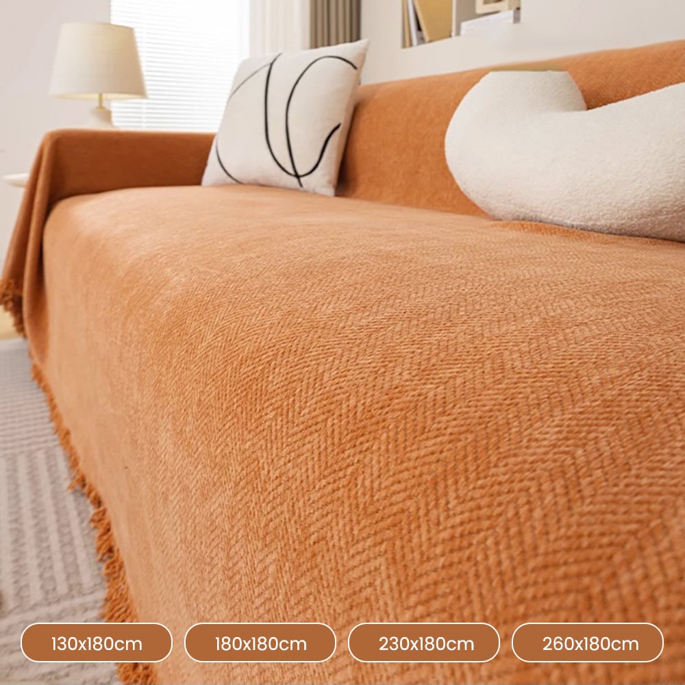 alwaysdwell™-Herringbone Chenille Sofa Cover