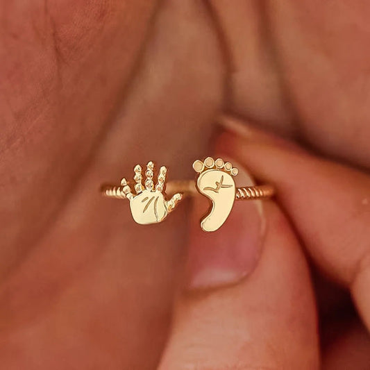 alwaysdwellTM - 🧡 For Mother 🧡-You Are Going to Make a Wonderful Mama Baby Palm and Feet Ring💍