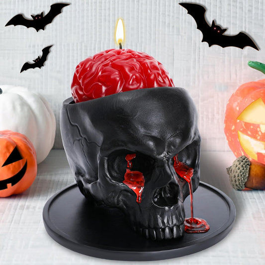 alwaysdwellTM - Gothic Skull Bleeding Candle ( With candle )