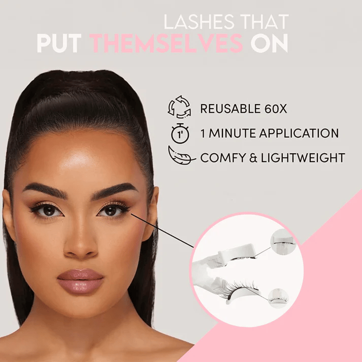 🏆🏆 🤩Reusable Premium Self-Adhesive Eyelashes | Easy, Quick, Safe! 💖