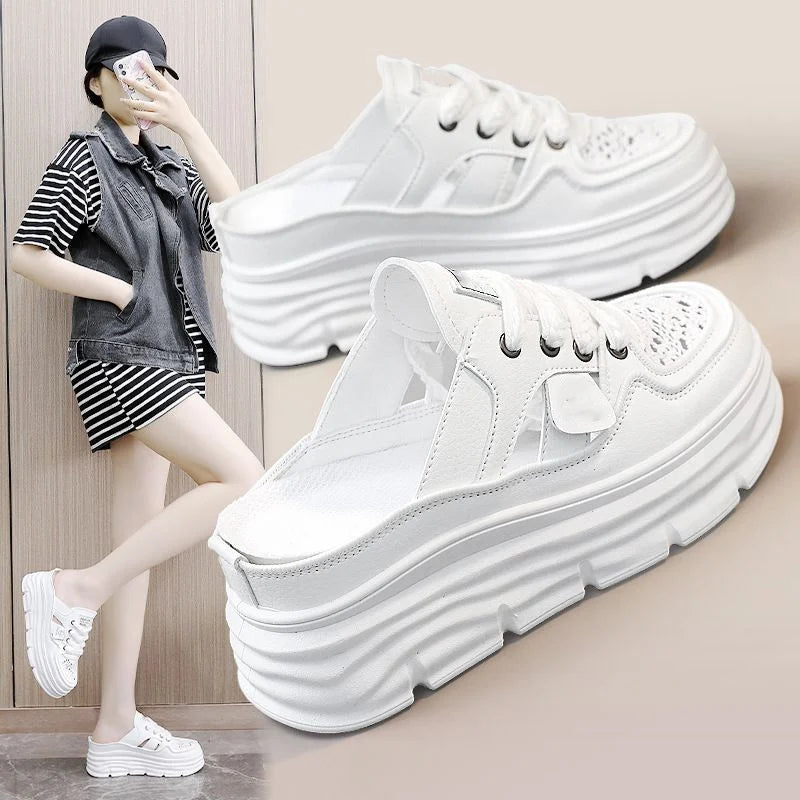 AlwaysdwellTM - Lightweight Thick-sole Hollowed Breathable Shoes for Women