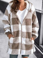 alwaysdwellTM - Women Oversized Hoodie Plaid Loose Overcoat