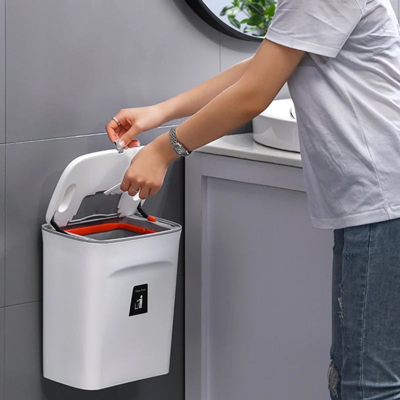 9L Kitchen Slide/Wall Mount/Portable Trash Can