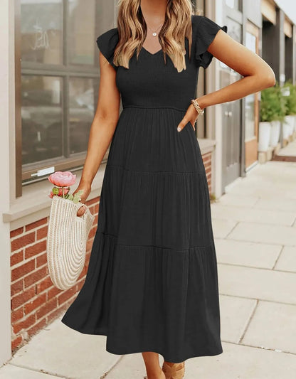 alwaysdwell™ - Women's summer casual flowing short midi dress