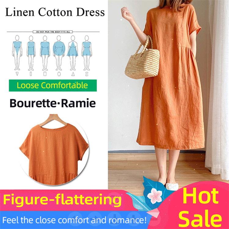 AlwaysdwellTM - 🔥HOT SALE🔥 Japanese Style Linen Cotton Dress(50%OFF)