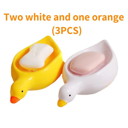 🔥🔥2024 HOT SALE 49% OFF - Cute Ceramic Duck Soap Storage Drainer Box No Standing Water