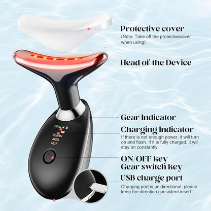 ✨(Mother's Day gift 🎁🎁🎁 discount 59%) 3 in 1 new neck and face beauty massager