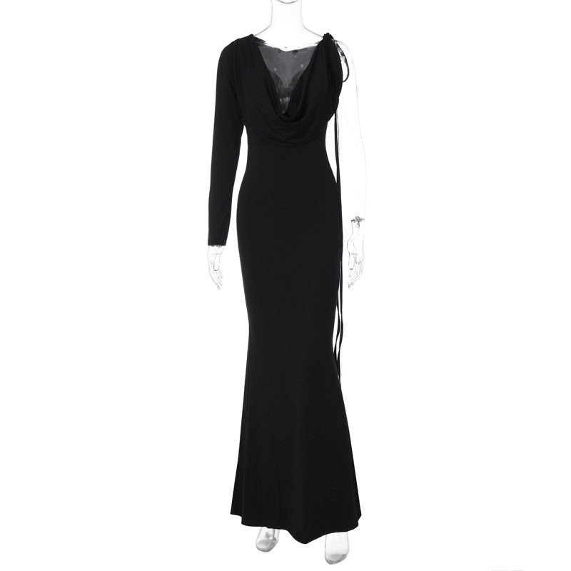 Women's Sexy Backless Maxi Dress Slim Dress