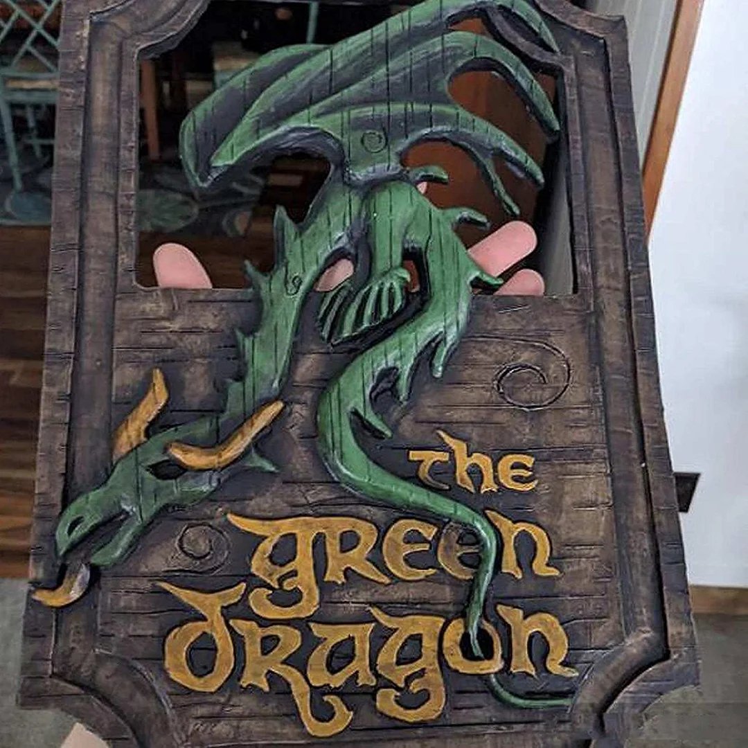 alwaysdwellTM - The Prancing Pony & The Green Dragon Pub Signs Set Handmade Bar Style