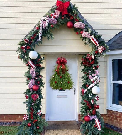 🔥Hot Sale 40% OFF-🎄Handmade Christmas Tree Wreath for Front Door