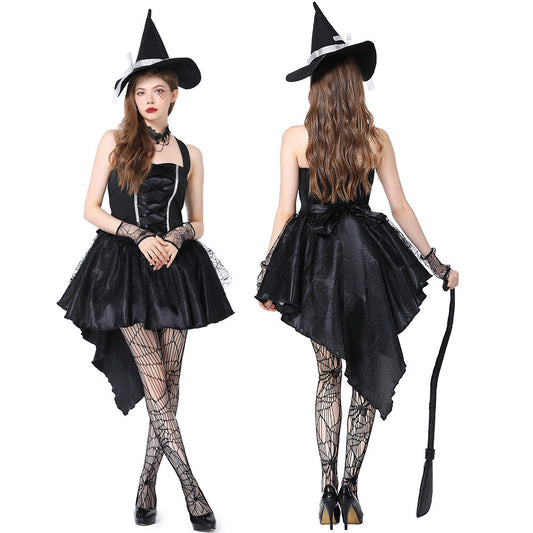 alwaysdwellTM - Halloween Sexy Mesh Suspender Witch Party Dress