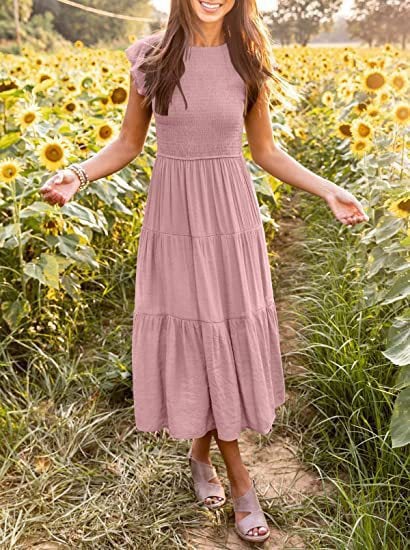 alwaysdwell™ - Women's summer casual flowing short midi dress