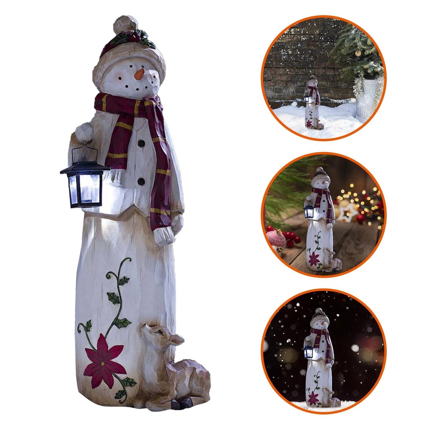 alwaysdwellTM - Woodland Snowman with Electronic lamp