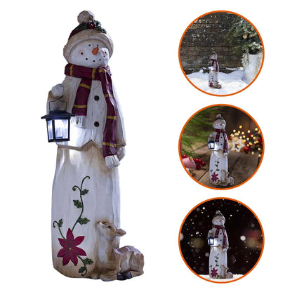 Woodland Snowman with Electronic lamp